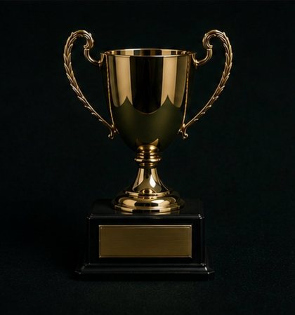 A gold trophy.